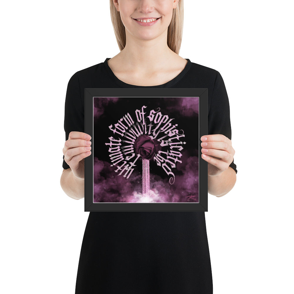 David Zaltana's hand drawn inspirational Framed calligraphy poster