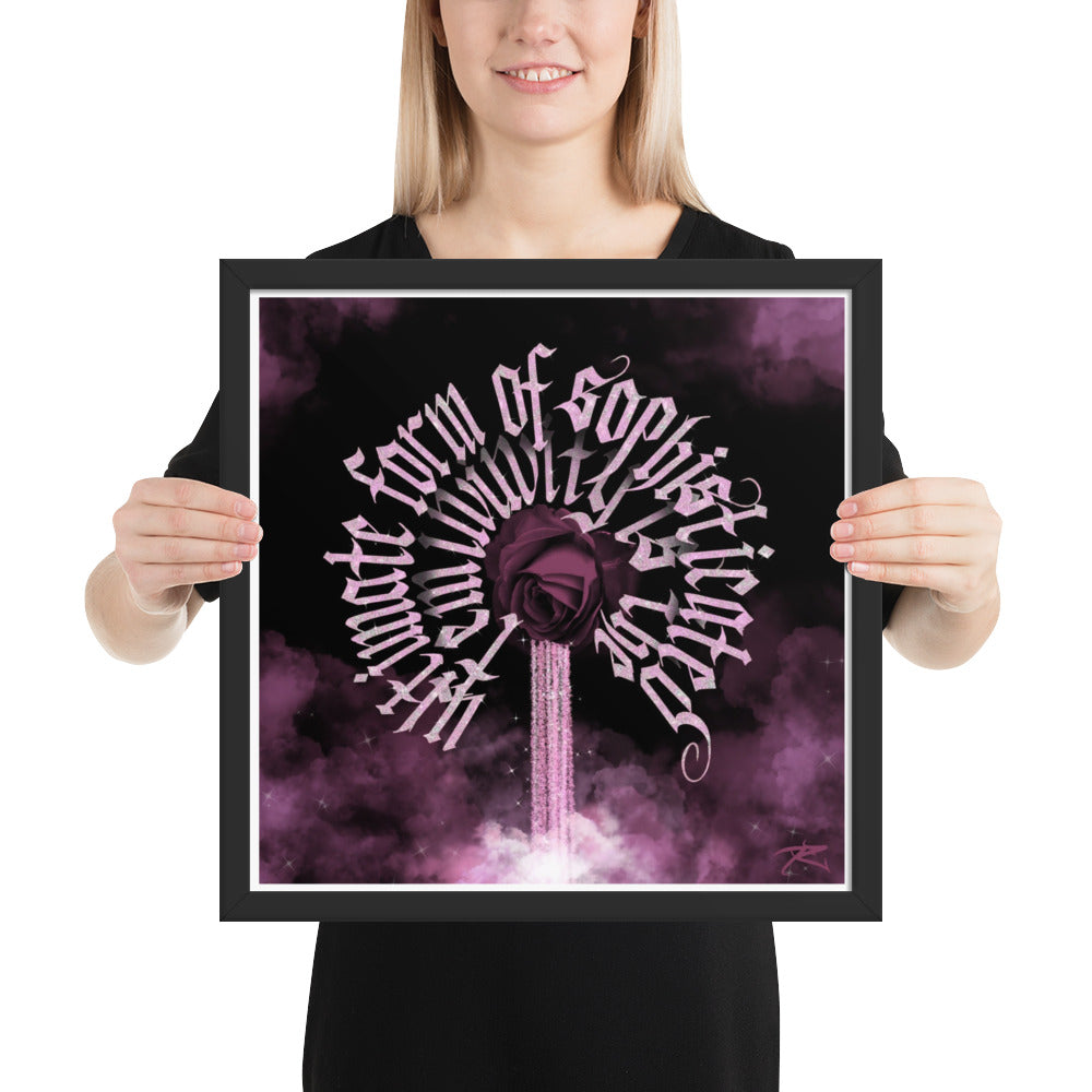 David Zaltana's hand drawn inspirational Framed calligraphy poster
