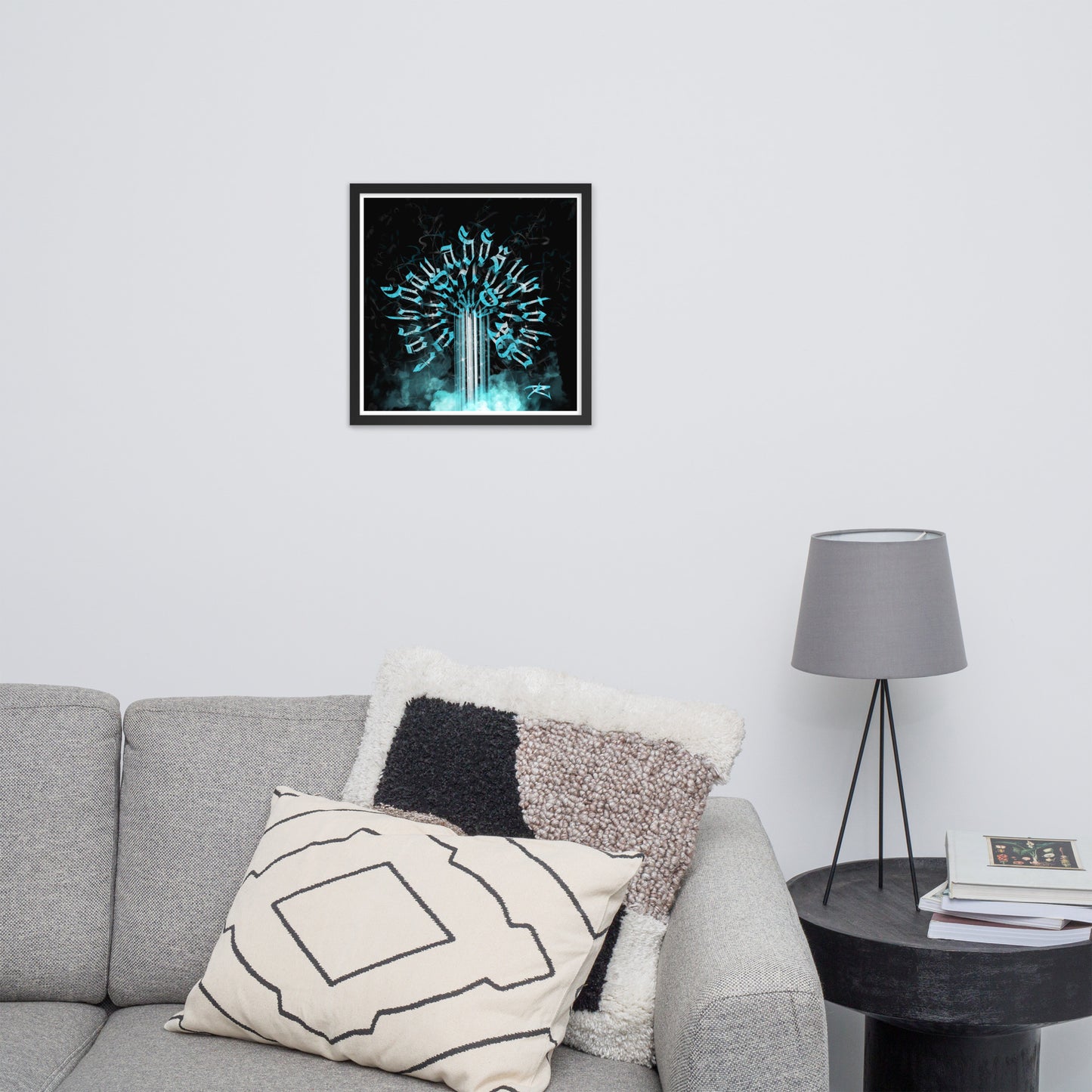 David Zaltana's hand drawn inspirational Framed calligraphy poster