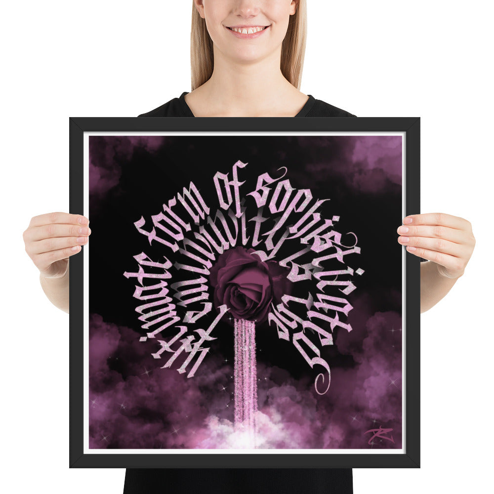 David Zaltana's hand drawn inspirational Framed calligraphy poster