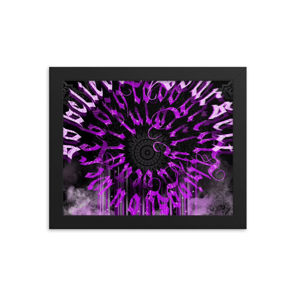 David Zaltana's hand drawn inspirational Framed calligraphy poster